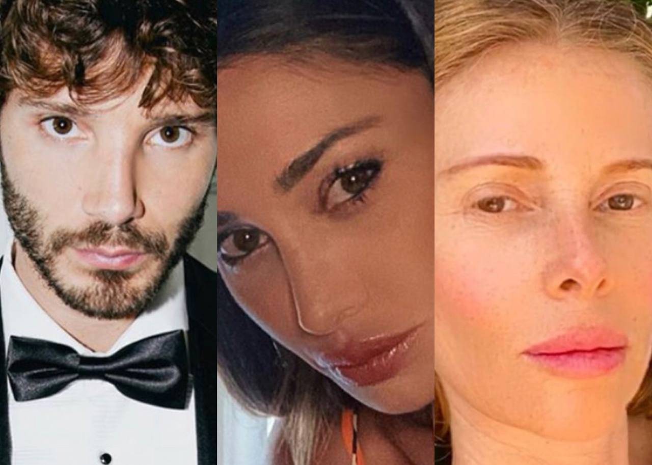 De Martino, Belen e Marcuzzi (fonte Instagram @stefanodemartino @belenrodriguezreal @alessiamarcuzzi