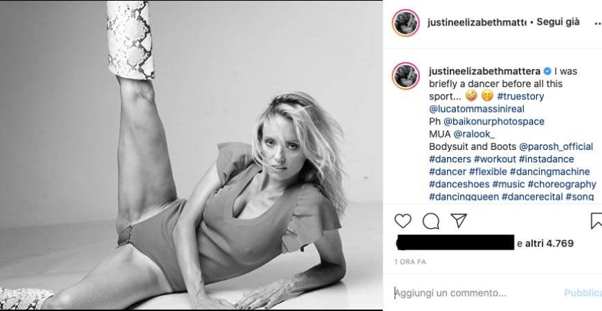 Justine Mattera, la spaccata in body è da infarto: incredibilment elastica