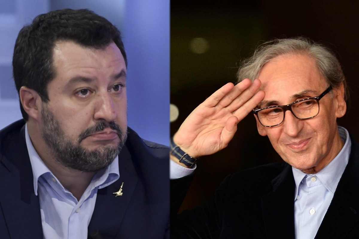 Matteo Salvini e Franco Battiato (Google Images)