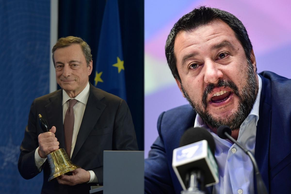 Mario Draghi e Matteo Salvini