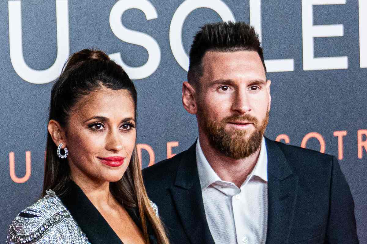 Antonella Rocuzzo con Lionel Messi (GettyImages)