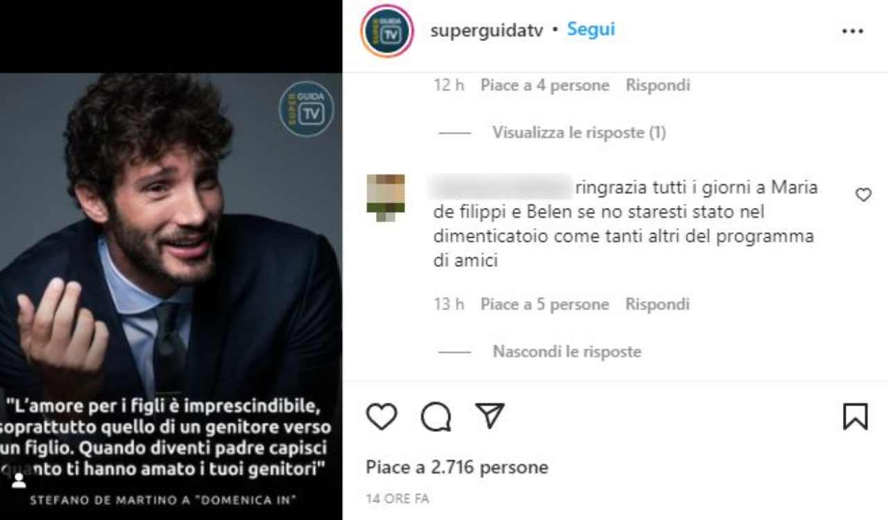 Insulti Stefano De Martino